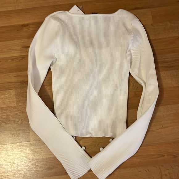 White Ribbed Shirt - Picture 2 of 3